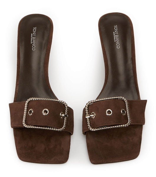 Tony Bianco Amy Espresso Ruskind 6.5cm Lave hæle Brune | SDKVO55757