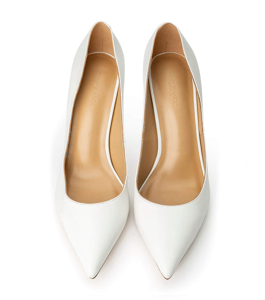Tony Bianco Anja Milk Capretto 10.5cm Brudehæle Hvide | FDKHY81456