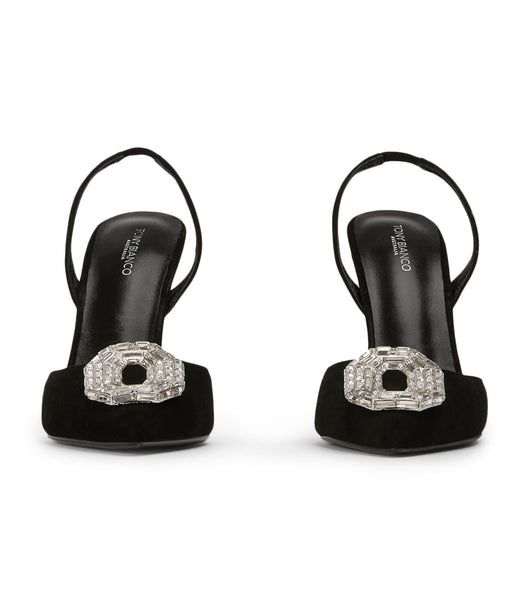 Tony Bianco Arma Black Ruskind 10.5cm Court Sko Sort | QDKUV25134