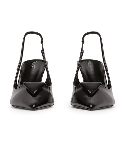 Tony Bianco Bertie Black Hi Shine 7.5cm Lave hæle Sort | UDKND11074