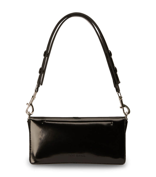 Tony Bianco Clove Black Hi Shine Shoulder Bag Accessories Sort | SDKNY26754