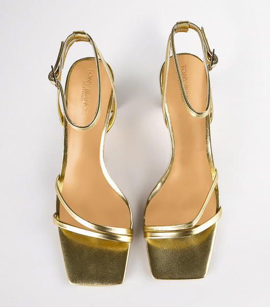 Tony Bianco Corso Gold Nappa Metallic 8.5cm Stilethæle Guld Metal | ADKWC61319