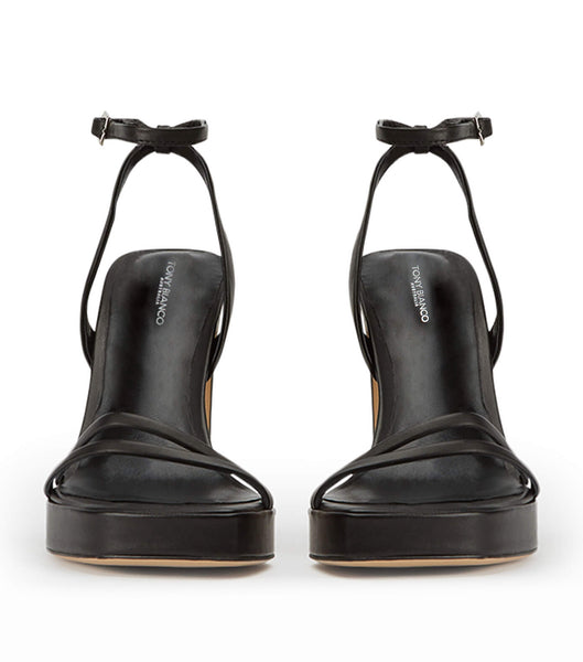 Tony Bianco Dandy Black Como 11.5cm Blokhæl Sort | LDKSX20435