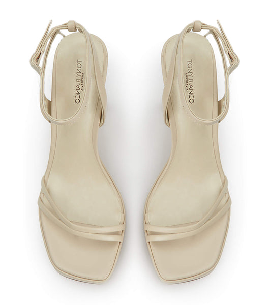 Tony Bianco Dandy Vanilla Capretto 11.5cm Strappy hæle Lysegul | LDKSX57453