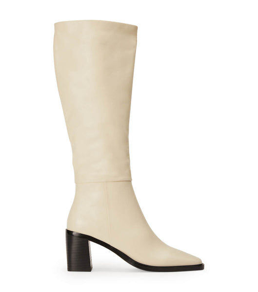 Tony Bianco Darby Ecru Venice 7.5cm Knæhøje støvler Hvide | SDKNY86440