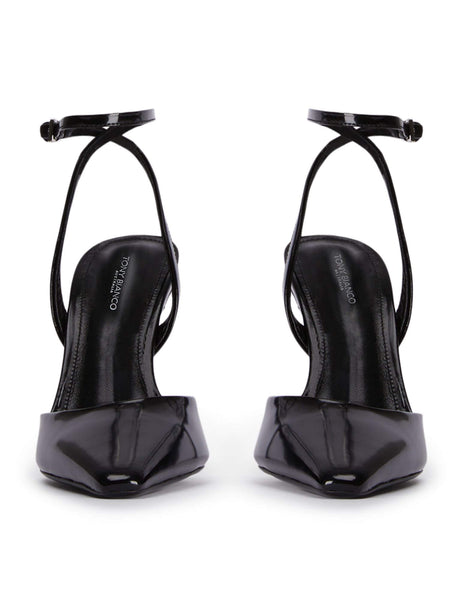 Tony Bianco Eden Black Hi Shine 10.5cm Court Sko Sort | PDKER12640