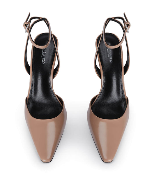 Tony Bianco Eden Latte Hi Shine 10.5cm Court Sko Brune | GDKUC36291