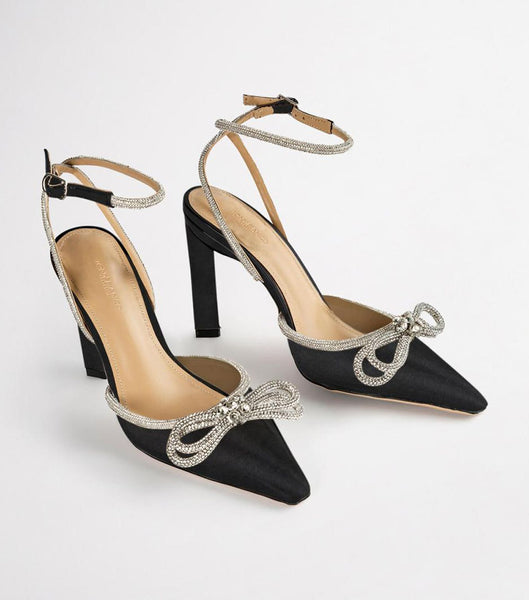 Tony Bianco Elsie Black Satin 10.5cm Stilethæle Sort | DKNEJ50099