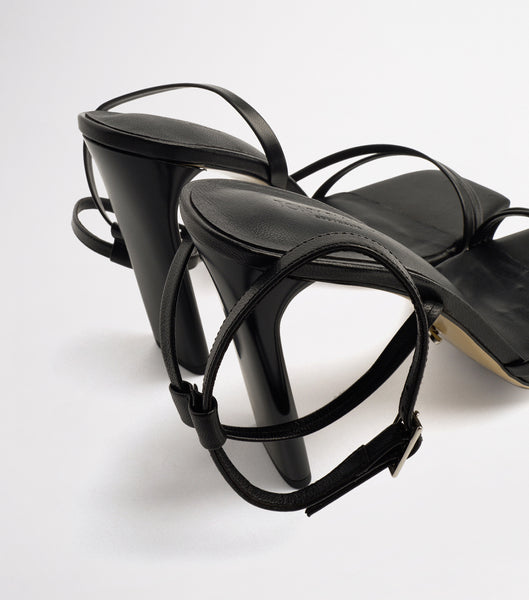 Tony Bianco Fiance Black Kid 11cm Strappy hæle Sort | DKJZR62082