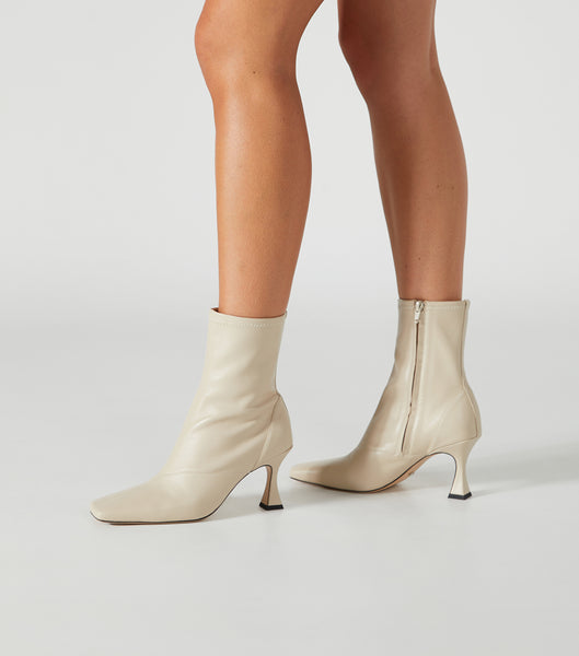 Tony Bianco Fomo Vanilla Nappa 8cm Stiletstøvler Lysegul | DKJZR90171