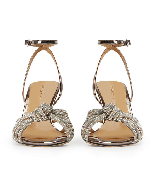 Tony Bianco Helena Gunmetal Shine 8.5cm Bling hæle Grå | ZDKMJ52989