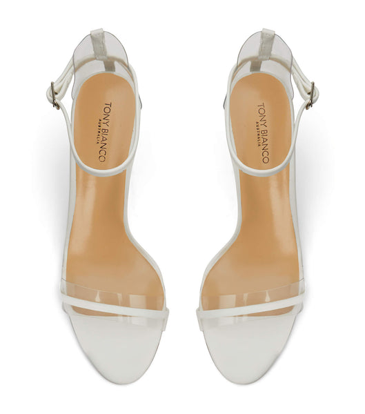 Tony Bianco Houston Milk Capretto 8.5cm Lave hæle Sølv | MDKHR67024