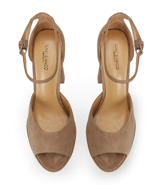 Tony Bianco Jayze Stone Ruskind 14cm Platform Sko Grå | MDKHR51278