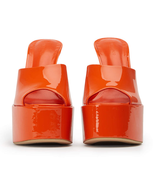 Tony Bianco Jordyn Citrus Lak 15cm Stilethæle Orange | ZDKNQ73495
