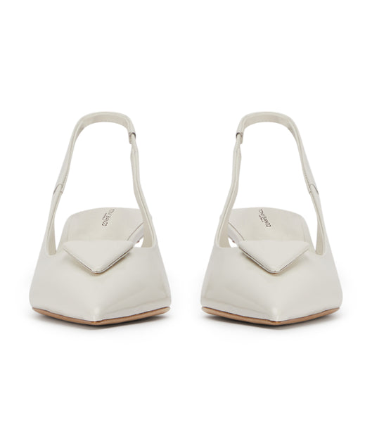 Tony Bianco Kimmy White Hi Shine 4.5cm Court Sko Hvide | DKIIZ90524