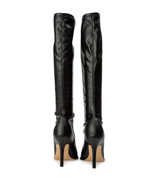 Tony Bianco Knight Black Venezia 9.5cm Stretch støvler Sort | DKQCS90655