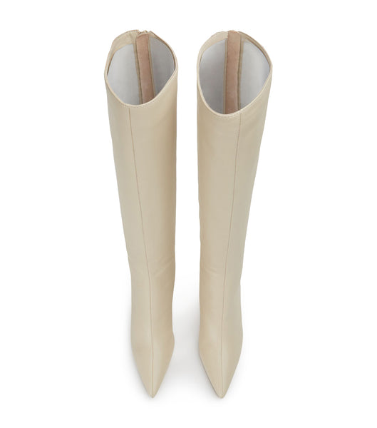 Tony Bianco Kortez Vanilla Nappa 9.5cm Stiletstøvler Lysegul | SDKVO44980