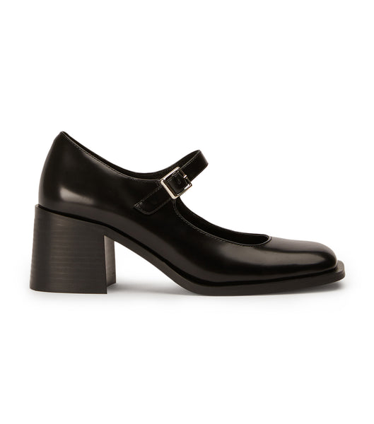Tony Bianco Loure Black Hi Shine 6.5cm Loafers Sort | ZDKMJ62357