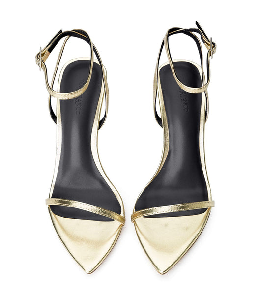 Tony Bianco Myra Gold Nappa Metallic 10.5cm Event hæle Guld Metal | DKNZX34836