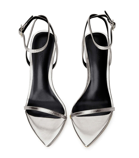 Tony Bianco Myra Silver Nappa Metallic 10.5cm Stilethæle Sølv Metal | UDKND85792