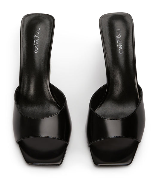 Tony Bianco Naja Black Hi Shine/Clear 10.5cm Event hæle Sort | DKJVR87505