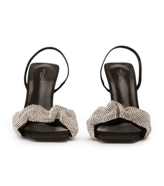 Tony Bianco Nixon Crystal/Black 10.5cm Event hæle Sort | PDKQX62416
