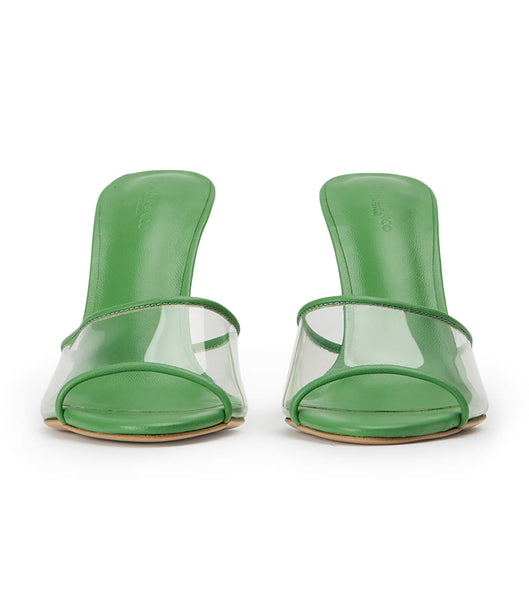 Tony Bianco Riana Clear Vinylite/Acid Green 9.5cm Stilethæle Grøn | YDKGT68656