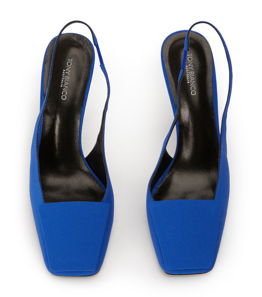 Tony Bianco Rue Azure Crepe 10.5cm Stilethæle Blå | DKJBT21779