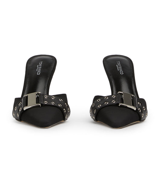 Tony Bianco Samma Black Grosgrain/Black Como 8cm Event hæle Sort | DKZDE26745