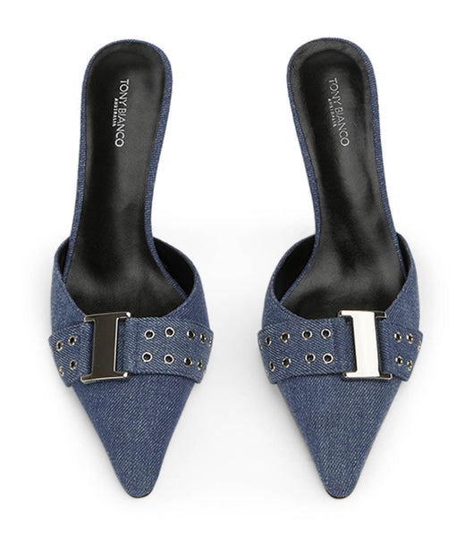 Tony Bianco Samma Vintage Denim 8cm Court Sko Blå | DKJBT78556