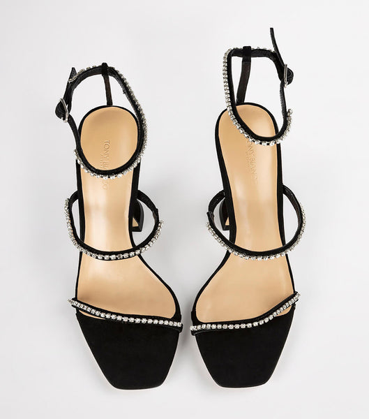 Tony Bianco Shy Black Ruskind 10.5cm Event hæle Sort | DKCIF74820