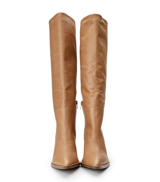 Tony Bianco Skyla Caramel Venice 9cm Mid Calf Støvler Beige | DDKVO68660