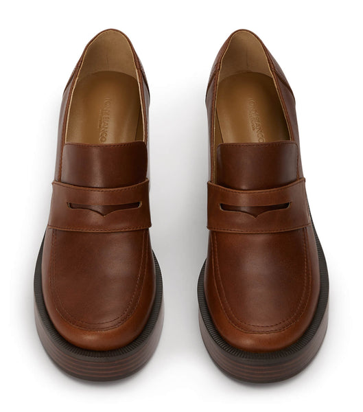 Tony Bianco Taranto Cognac 9cm Loafers Brune | ADKWC45876