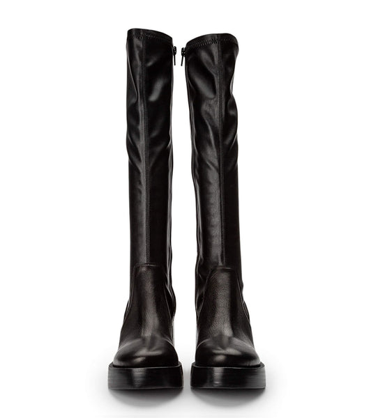 Tony Bianco Tibby Black Venice/Black Venezia 9cm Knæhøje støvler Sort | EDKVG77539