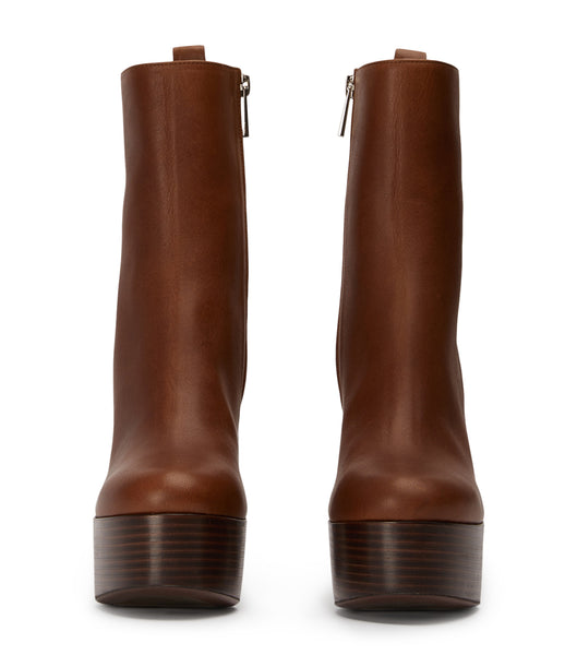 Tony Bianco Tyra Cognac 12cm Platform Støvler Brune | ADKDF55260