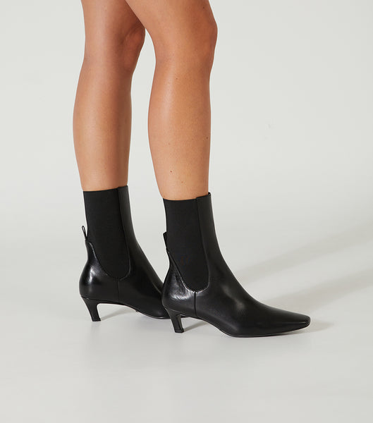Tony Bianco Verona Black Como 5cm Ankelstøvler Sort | EDKHC29861