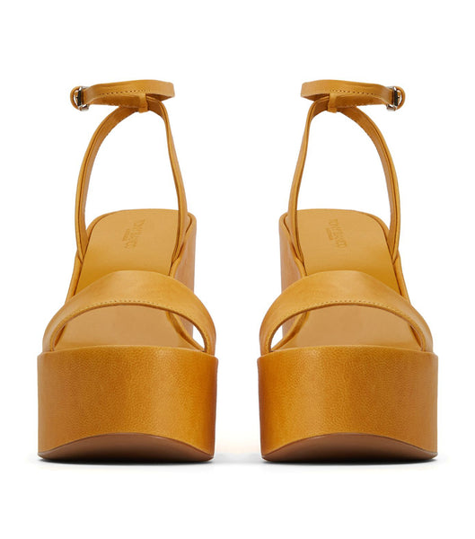 Tony Bianco Vesna Cantelope Antiq 13cm Platform Sko Gul | UDKND80929