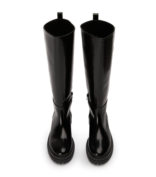 Tony Bianco Welly Black Hi Shine 4.5cm Mid Calf Støvler Sort | SDKNY20340