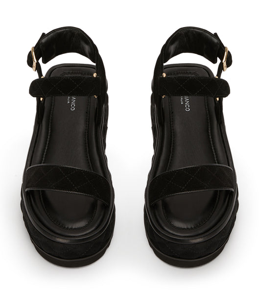 Tony Bianco Zahara Black Ruskind 6cm Sandaler Sort | UDKTG26513