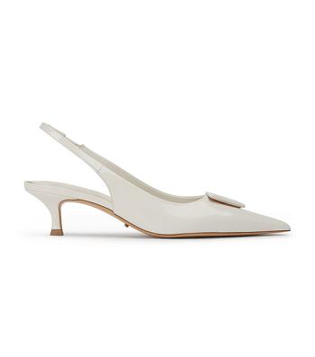 Tony Bianco Kimmy White Hi Shine 4.5cm Court Sko Hvide | DKIIZ90524