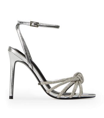 Tony Bianco Kyla Silver Foil 11cm Stilethæle Sølv | TDKWZ93387